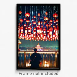 Pixel Art Poster - Magnificent Canton (8 Bit Psychedelic Video Game Print)