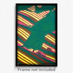 Pixel Art Poster - Striped Clearing (8 Bit Psychedelic Trippy Video Game Print)