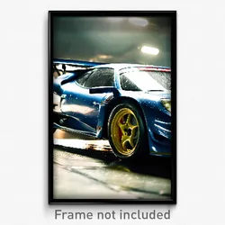 Pixel Art Poster - Damp Racecar (8 Bit Psychedelic Trippy Video Game Print)