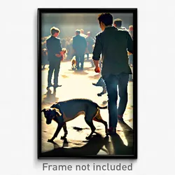 Pixel Art Poster - Crowded Dog (8 Bit Psychedelic Trippy Weird Video Game Print)