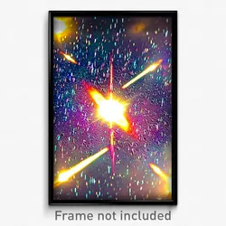 Pixel Art Poster - Natural Galaxy Battle (8 Bit Psychedelic Video Game Print)