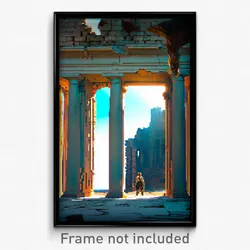 Pixel Art Poster - Grand Ruin (8 Bit Psychedelic Trippy Weird Video Game Print)