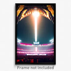 Pixel Art Poster - Grandiose Stadium (8 Bit Psychedelic Trippy Video Game Print)