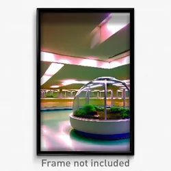 Pixel Art Poster - Spotless Terrarium (8 Bit Psychedelic Video Game Print)