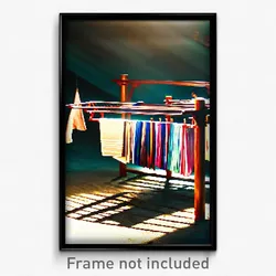 Pixel Art Poster - Gracious Drying Rack (8 Bit Psychedelic Video Game Print)