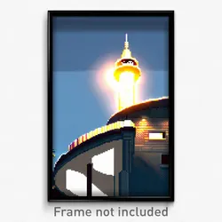 Pixel Art Poster - Modern Turret (8 Bit Psychedelic Trippy Video Game Print)