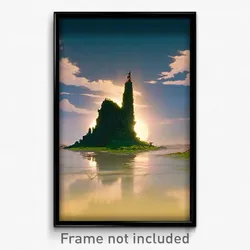 Pixel Art Poster - Negligible Province (8 Bit Psychedelic Video Game Print)