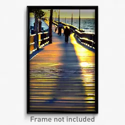 Pixel Art Poster - Familiar Boardwalk (8 Bit Psychedelic Video Game Print)