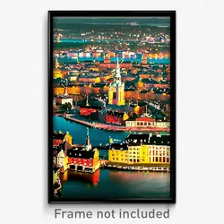 Pixel Art Poster - Subtle Swedish City (8 Bit Psychedelic Video Game Print)
