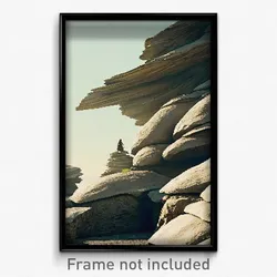 Pixel Art Poster - Immaculate Outcropping (8 Bit Psychedelic Video Game Print)