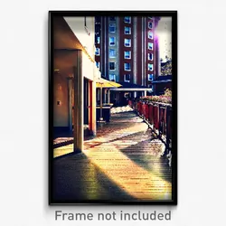Pixel Art Poster - Neglected Hotel (8 Bit Psychedelic Trippy Video Game Print)