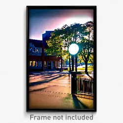 Pixel Art Poster - Outlandish Campus (8 Bit Psychedelic Trippy Video Game Print)