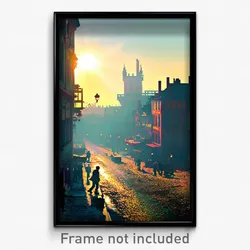 Pixel Art Poster - Grand Slum (8 Bit Psychedelic Trippy Weird Video Game Print)