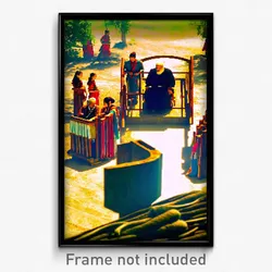 Pixel Art Poster - Rural Dais (8 Bit Psychedelic Trippy Weird Video Game Print)