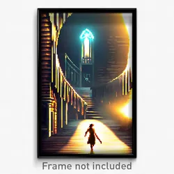 Pixel Art Poster - Deadly Oubliette (8 Bit Psychedelic Trippy Video Game Print)