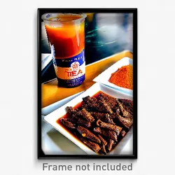 Pixel Art Poster - Whopping Thai Tea (8 Bit Psychedelic Trippy Video Game Print)