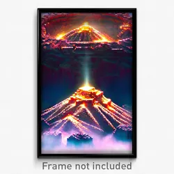Pixel Art Poster - Voluminous Pit (8 Bit Psychedelic Trippy Video Game Print)