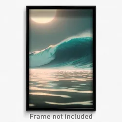 Pixel Art Poster - Subtle Tsunami (8 Bit Psychedelic Trippy Video Game Print)