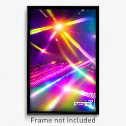 Pixel Art Poster - Flashy Domain (8 Bit Psychedelic Trippy Video Game Print)