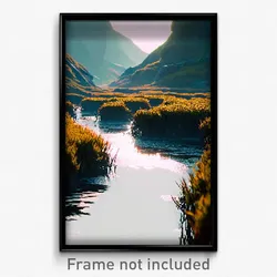 Pixel Art Poster - Webbed Moor (8 Bit Psychedelic Trippy Weird Video Game Print)