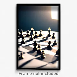 Pixel Art Poster - Clean Chess (8 Bit Psychedelic Trippy Weird Video Game Print)