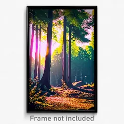 Pixel Art Poster - Nice Woods (8 Bit Psychedelic Trippy Weird Video Game Print)