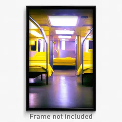 Pixel Art Poster - Yellow Berth (8 Bit Psychedelic Trippy Video Game Print)