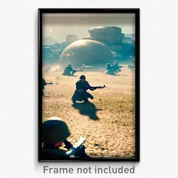 Pixel Art Poster - Different Battlefield (8 Bit Psychedelic Video Game Print)