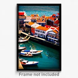 Pixel Art Poster - Impeccable Harbour (8 Bit Psychedelic Video Game Print)