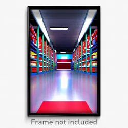 Pixel Art Poster - Virtual Aisle (8 Bit Psychedelic Trippy Video Game Print)