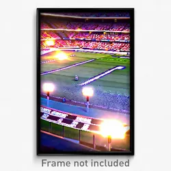 Pixel Art Poster - Frosty Stadium (8 Bit Psychedelic Trippy Video Game Print)