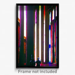 Pixel Art Poster - Unknown Scriptorium (8 Bit Psychedelic Video Game Print)