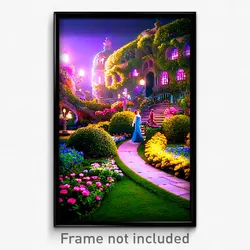 Pixel Art Poster - Elaborate Garden (8 Bit Psychedelic Trippy Video Game Print)
