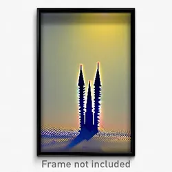 Pixel Art Poster - Vacant Spike (8 Bit Psychedelic Trippy Video Game Print)