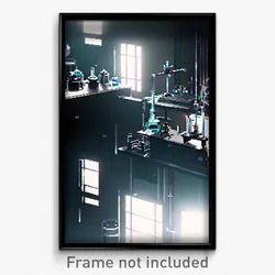Pixel Art Poster - Black Laboratory (8 Bit Psychedelic Trippy Video Game Print)