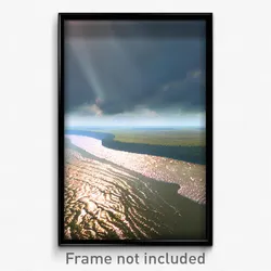 Pixel Art Poster - Voluminous Flood Plain (8 Bit Psychedelic Video Game Print)