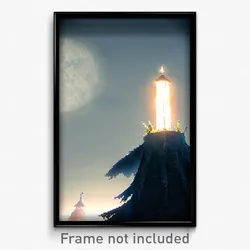 Pixel Art Poster - Wonderful Fief (8 Bit Psychedelic Trippy Video Game Print)