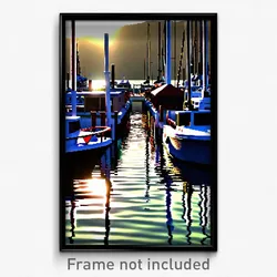 Pixel Art Poster - Realistic Marina (8 Bit Psychedelic Trippy Video Game Print)