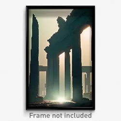 Pixel Art Poster - Murky Henge (8 Bit Psychedelic Trippy Weird Video Game Print)