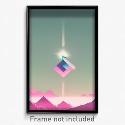 Pixel Art Poster - Lovely Summit (8 Bit Psychedelic Trippy Video Game Print)