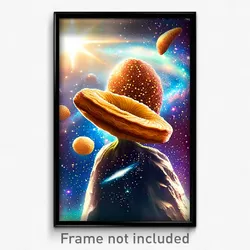 Pixel Art Poster - Nutty Galaxy (8 Bit Psychedelic Trippy Video Game Print)