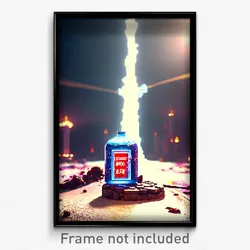 Pixel Art Poster - Liquid Ark (8 Bit Psychedelic Trippy Weird Video Game Print)