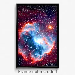 Pixel Art Poster - Watery Nebula (8 Bit Psychedelic Trippy Video Game Print)