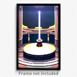Pixel Art Poster - Round Sepulchre (8 Bit Psychedelic Trippy Video Game Print)
