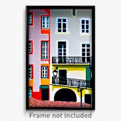 Pixel Art Poster - Acidic Lisbon (8 Bit Psychedelic Trippy Video Game Print)