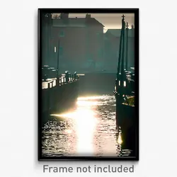 Pixel Art Poster - Muted Canal (8 Bit Psychedelic Trippy Weird Video Game Print)