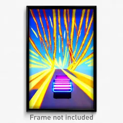 Pixel Art Poster - Dazzling Pass (8 Bit Psychedelic Trippy Video Game Print)