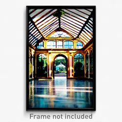 Pixel Art Poster - Glamorous Conservatory (8 Bit Psychedelic Video Game Print)
