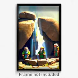 Pixel Art Poster - Whopping Dolmen (8 Bit Psychedelic Trippy Video Game Print)