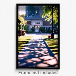 Pixel Art Poster - Distinct Yard (8 Bit Psychedelic Trippy Video Game Print)